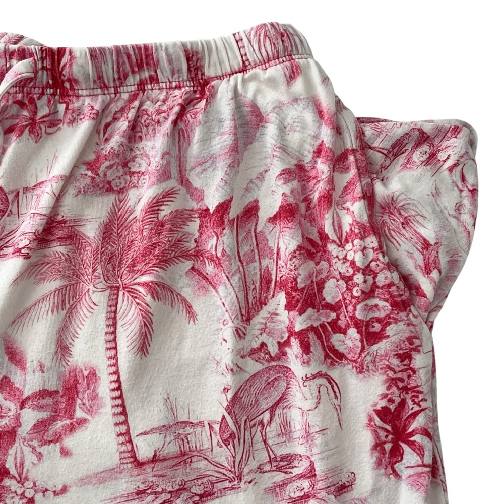 The Cat’s Pajamas Palm Grove Toile Pink Pima Knit Pajama Set Size M Vacationcore - Picture 11 of 15